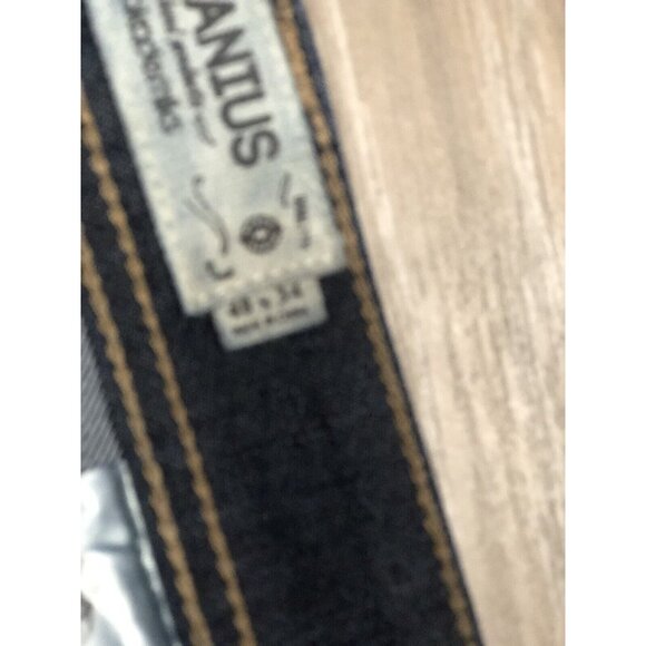 Akademiks Jeanius Jeans Mens Size 40x34 Navy Blue Denim Baggy Skater Hip Hop Y2K - Picture 4 of 6